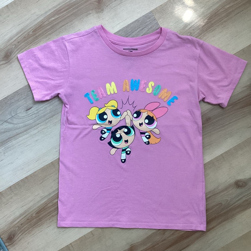 Cartoon Network Pink Short Sleeve Tees Powerpuff Girls | girls XL 12/14 | summer
